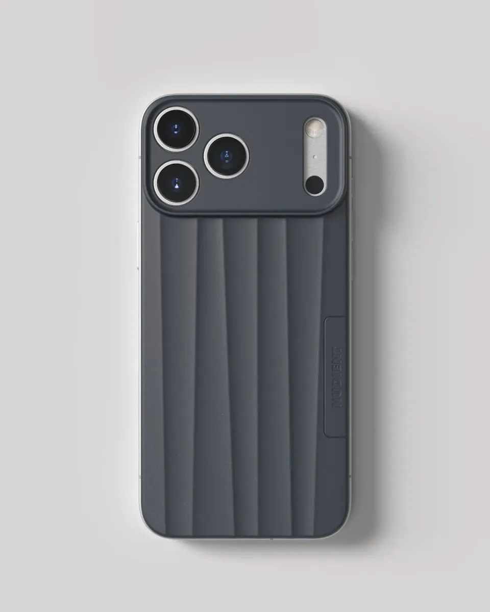 Nudient Slice Case cover iPhone 17 Pro Max blu con MagSafe