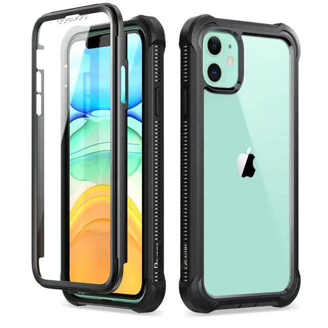Dexnor cover iPhone 11 nera con pellicola integrata antishock