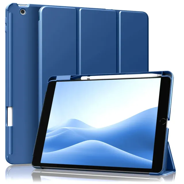 MoKo iPad 10,2 7/8/9 Gen cover blu marino stand