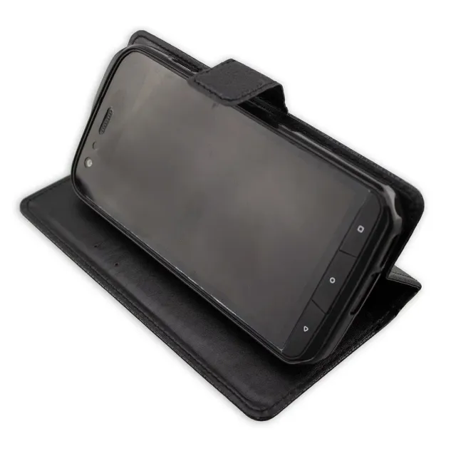 caseroxx Bookstyle Cat S61 custodia a libro nera antiurto