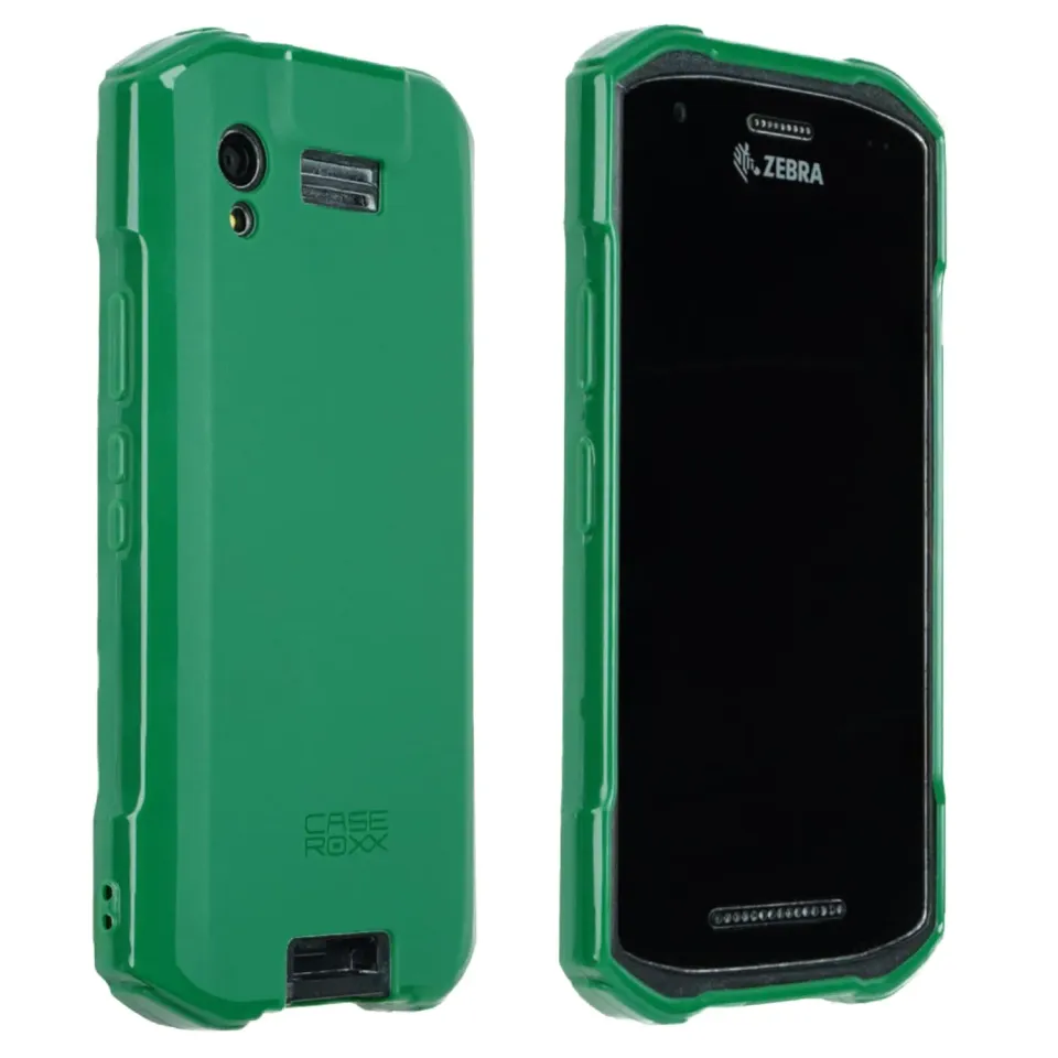 caseroxx Cover Zebra TC21 TC26 Verde in TPU Antiscivolo
