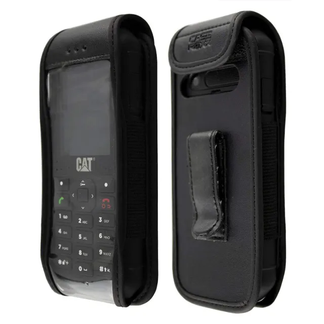 caseroxx Cat B26 borsello pelle clip cintura nero finestra
