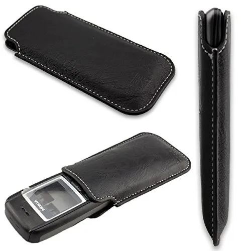 caseroxx Business-Line Nokia 1100/1600 custodia nera ecopelle