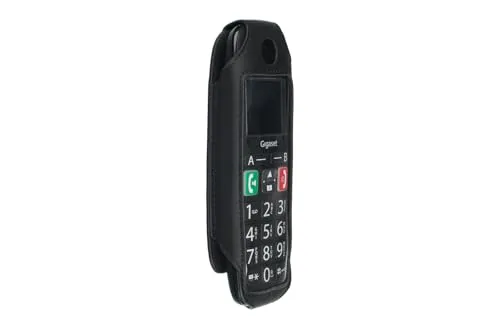 caseroxx Borsello Pelle Gigaset E290 Nero cintura