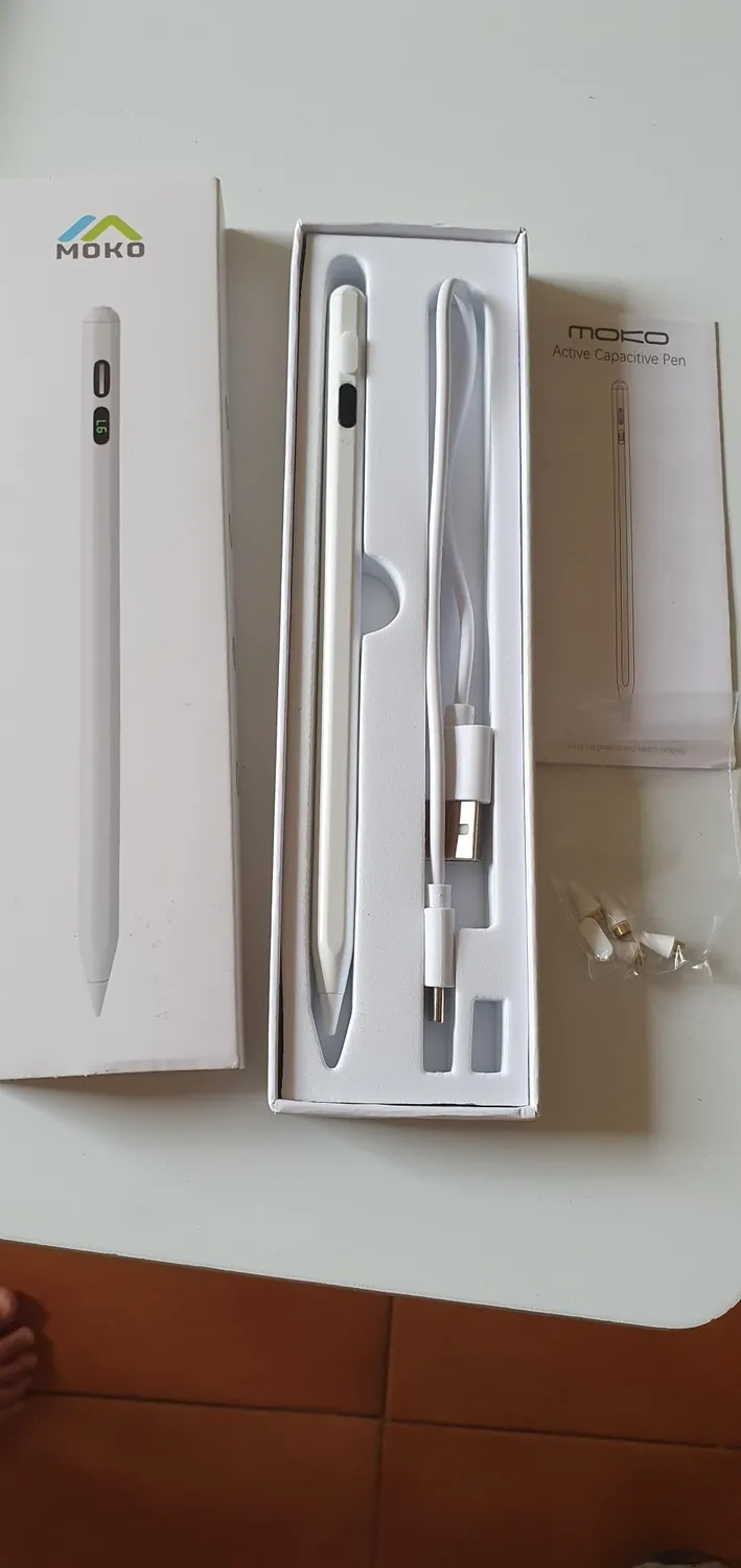 MoKo Penna Stilo Touch Display Bianco 4 Punte