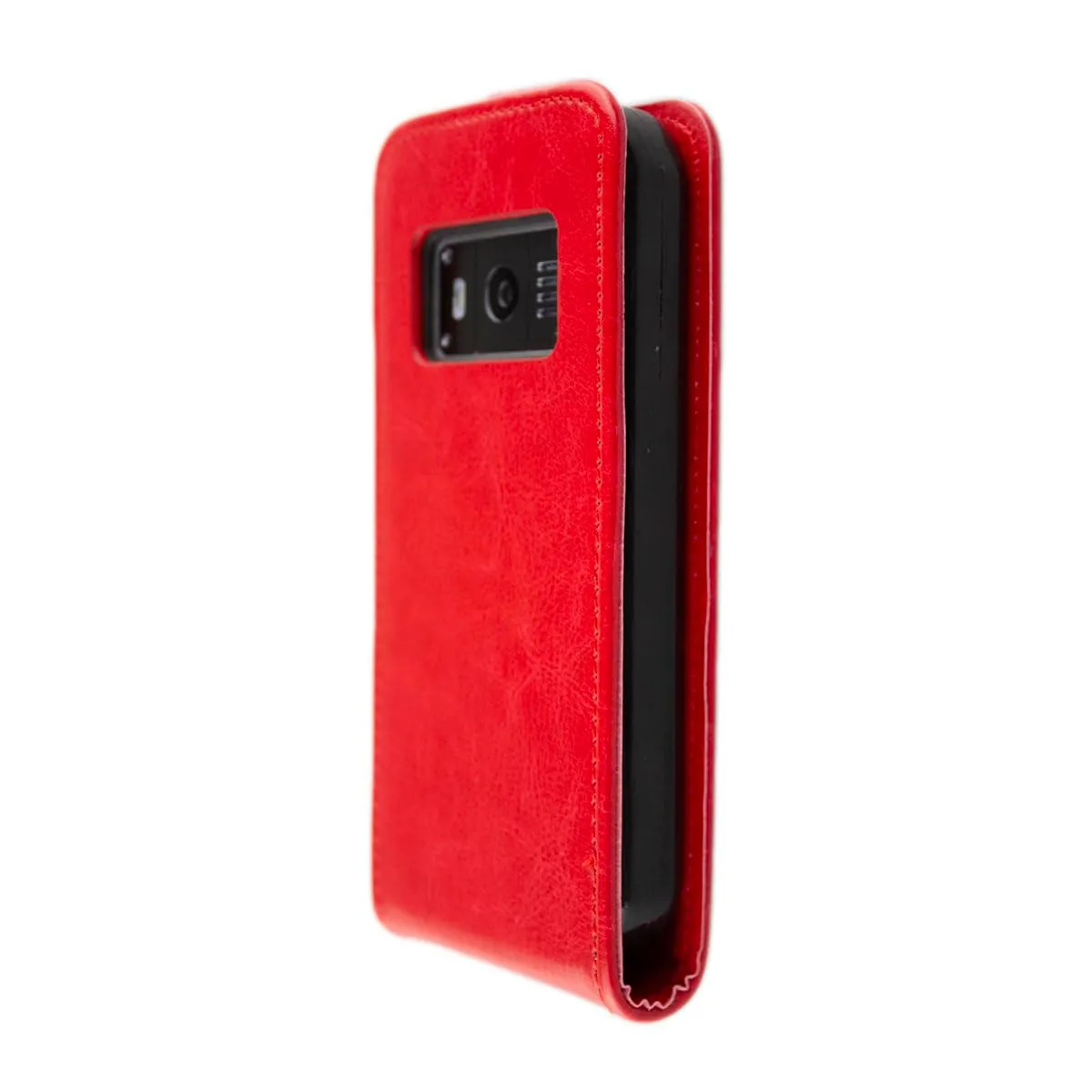 caseroxx Flip Cover Nokia 800 Tough rossa pelle