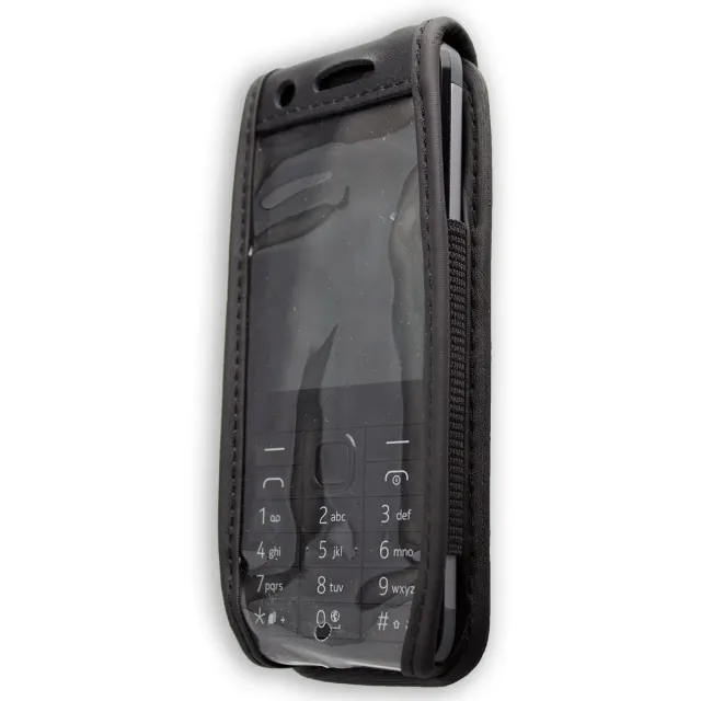 caseroxx Nokia 230 borsello cintura nero vera pelle