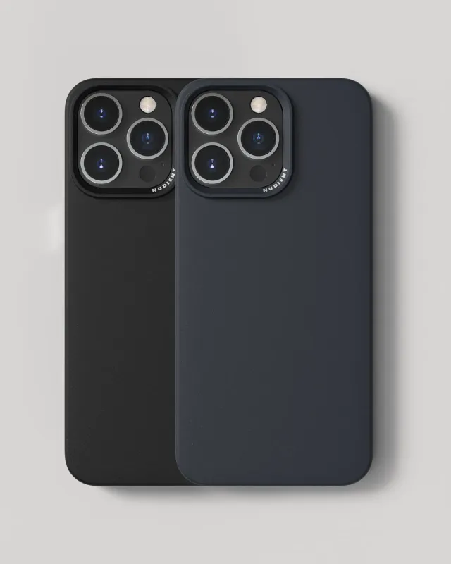 Nudient Thin Case iPhone 15 Pro Max cover 2 pezzi nero blu