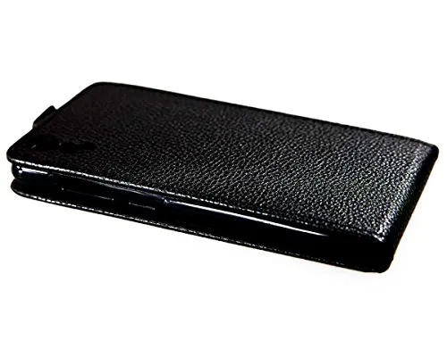 caseroxx Flip cover Archos 50 Oxygen Plus nera finta pelle
