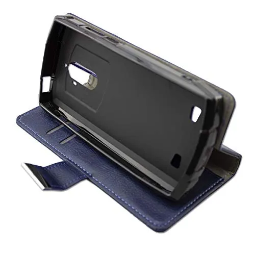 caseroxx Bookstyle custodia Doogee S55 azzurra antiurto
