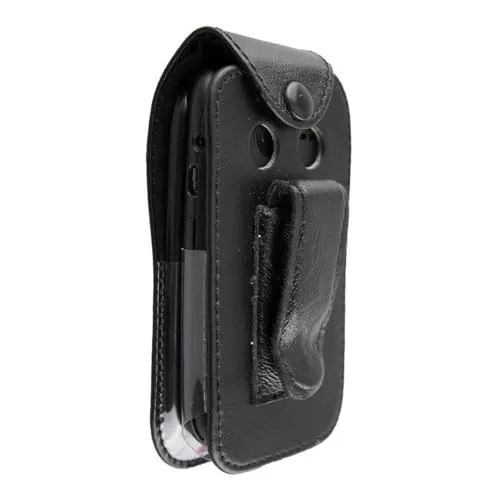caseroxx Komu C2 fondina con clip vera pelle nero