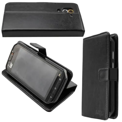 caseroxx Bookstyle custodia Cat S60 portafoglio nero