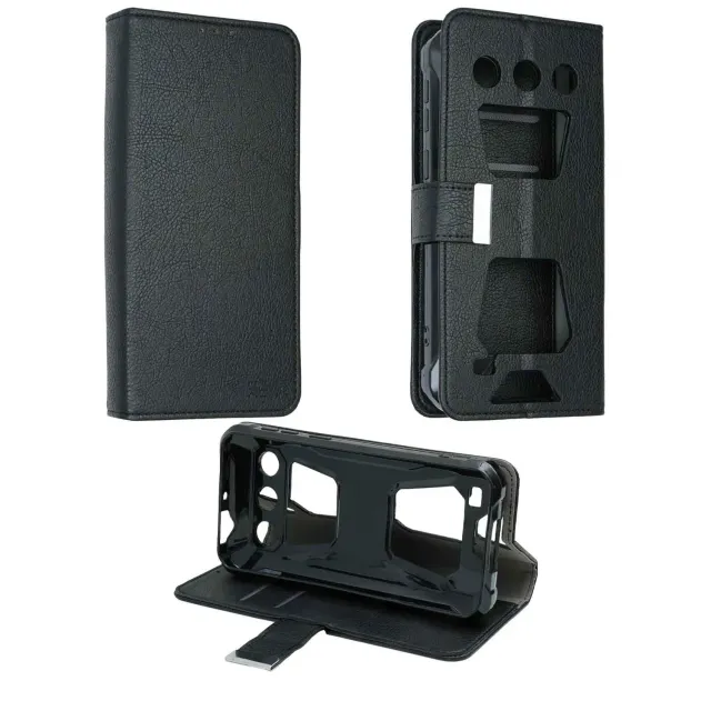 caseroxx Oukitel G5 cover a libro nera con stand