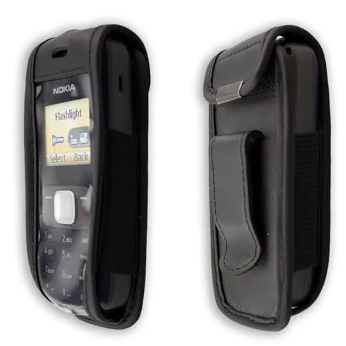 caseroxx Nokia 1209 custodia cintura vera pelle nero