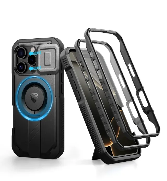Dexnor cover iPhone 16 Pro nera MagSafe antishock