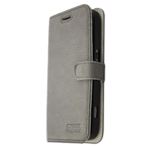 caseroxx Bookstyle Doro 8030/8031 custodia pelle grigia