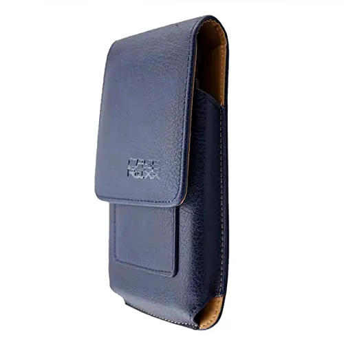 caseroxx Blackview BV4800 fondina cintura blu ecopelle girevole