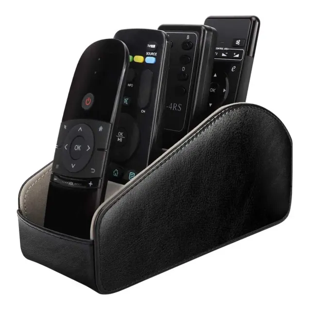 MoKo Porta Telecomandi Pelle Nero 5 Scomparti Antiscivolo