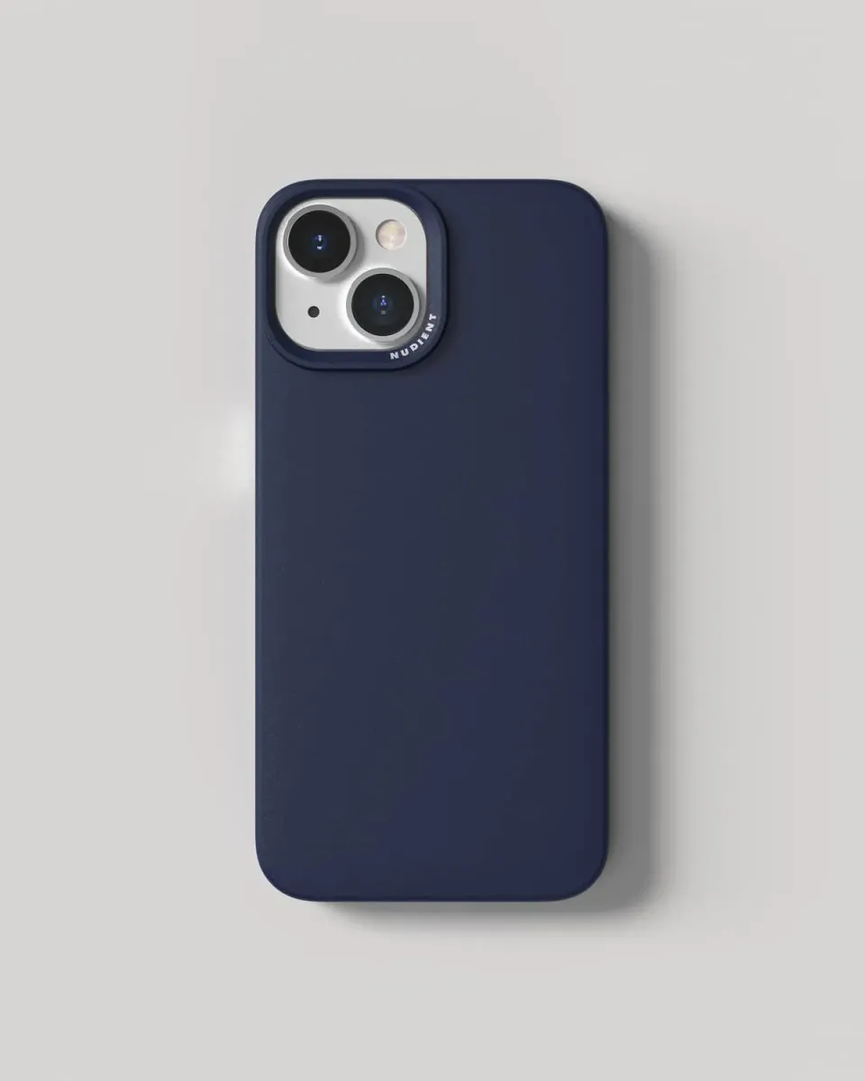 Nudient Thin Case cover iPhone 15 blu senza MagSafe