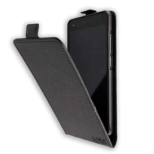 caseroxx Bush D4 5 Inch flip cover nero magnetica