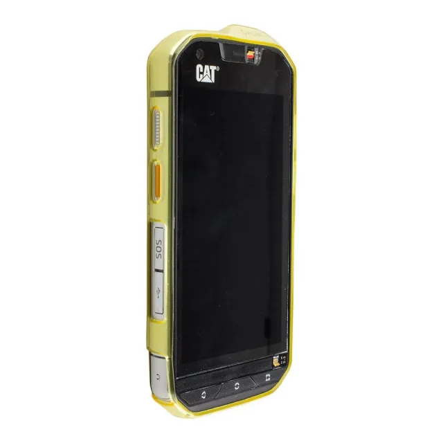 caseroxx Cat S60 cover TPU gialla antiurto bordi rialzati