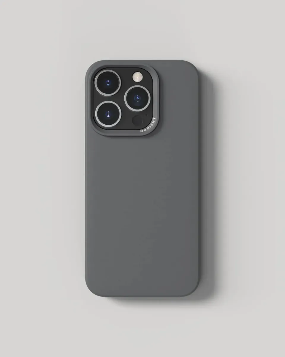 Nudient Thin Case cover iPhone 15 Pro grigia MagSafe sottile