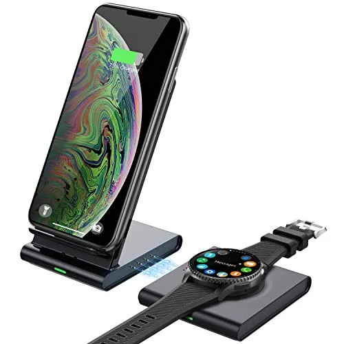 MoKo Caricatore Wireless Qi 10W 2 in 1 Telefono+Watch