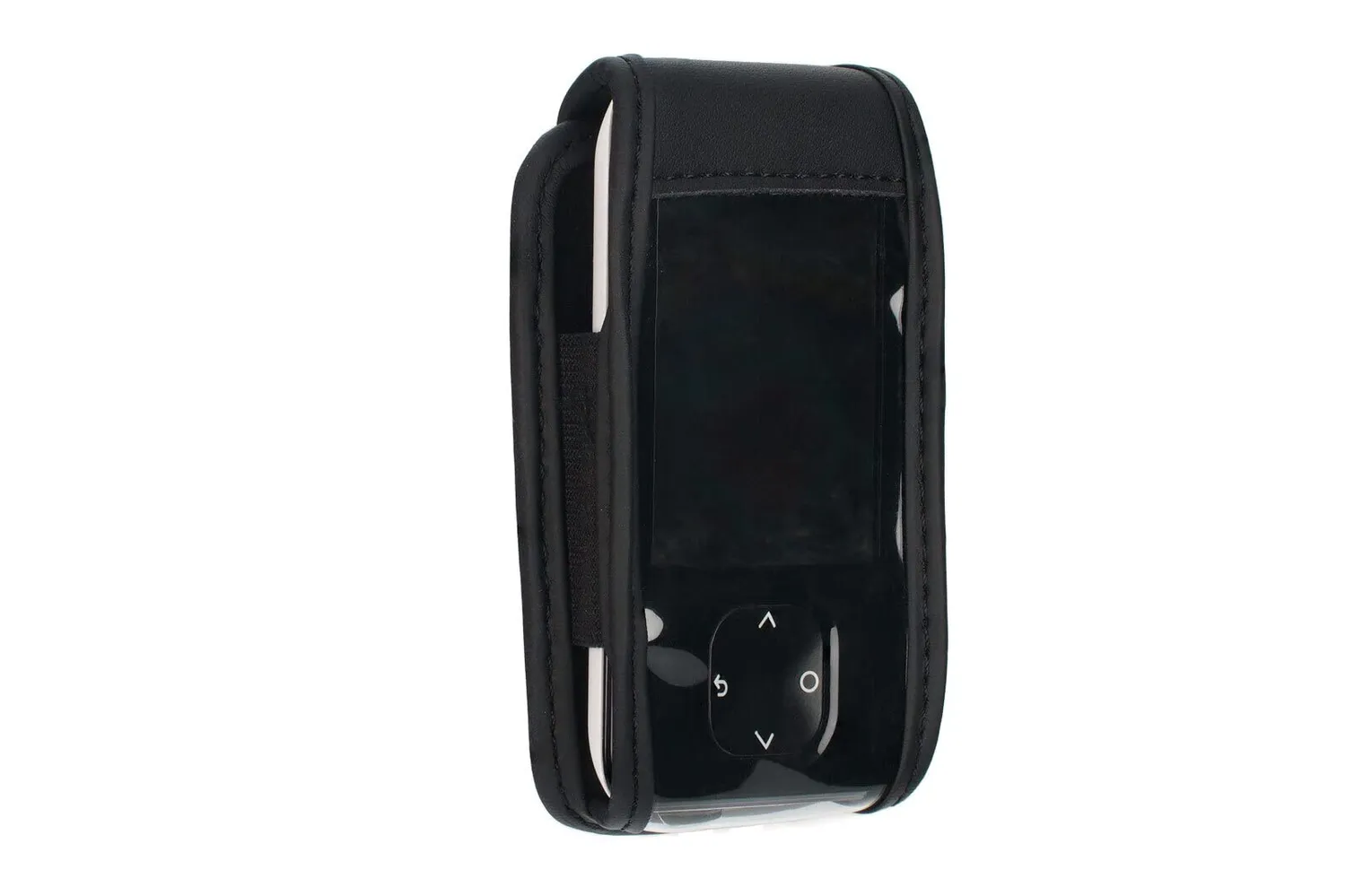 caseroxx Dexcom G7 custodia pelle clip cintura nero con finestra