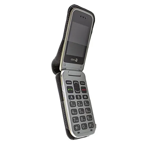 caseroxx Doro 2424 borsello pelle nero con finestra