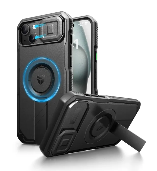 Dexnor cover iPhone 14 Plus nera MagSafe con stand