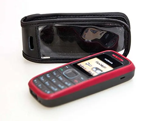 caseroxx custodia cintura Nokia 1100 1101 pelle nera vera pelle