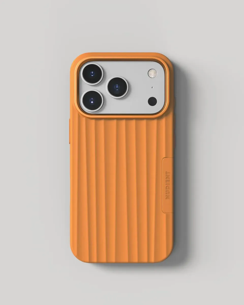 Nudient Bold Case cover iPhone 17 Pro Magma Orange MagSafe