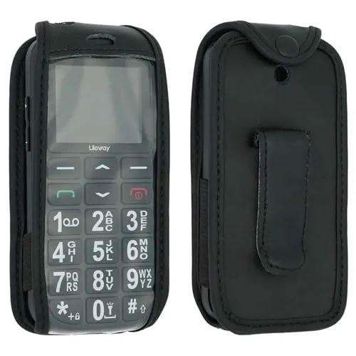 caseroxx Custodia cintura pelle Uleway G180 vera pelle nera