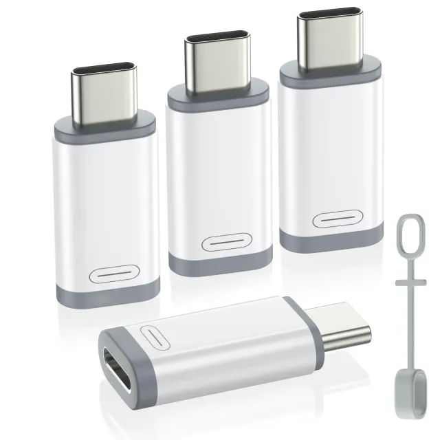 MoKo Adattatore Lightning a USB-C Solo Ricarica 4 Pezzi grigio
