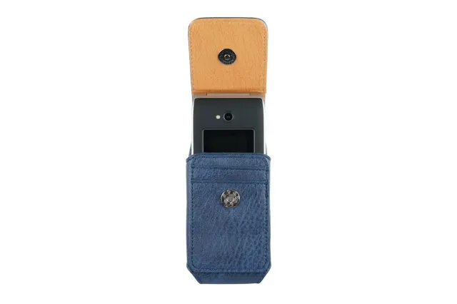 caseroxx SL645 borsello pelle vera azzurro con passante