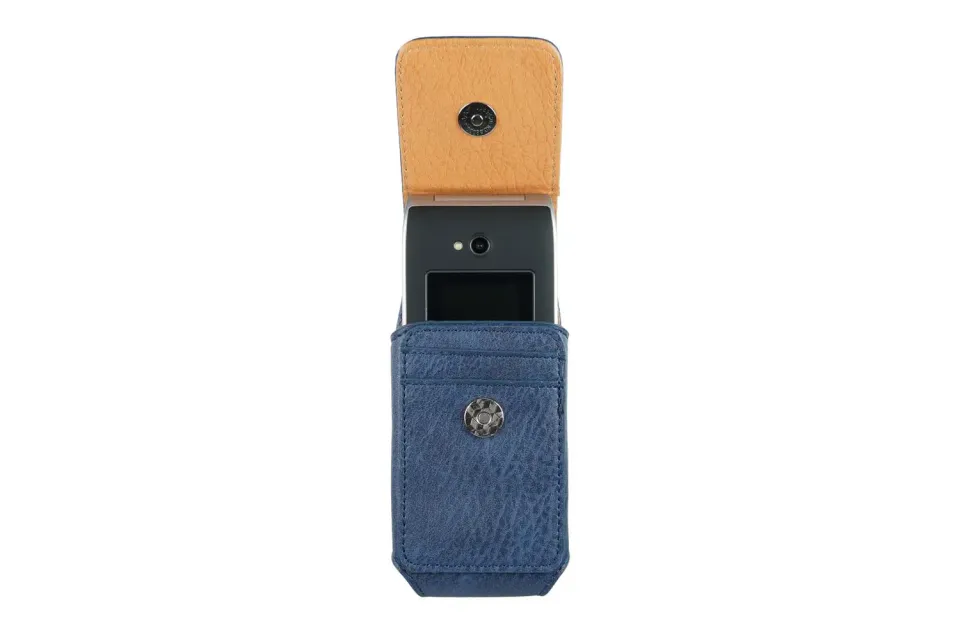 caseroxx SL645 borsello pelle vera azzurro con passante