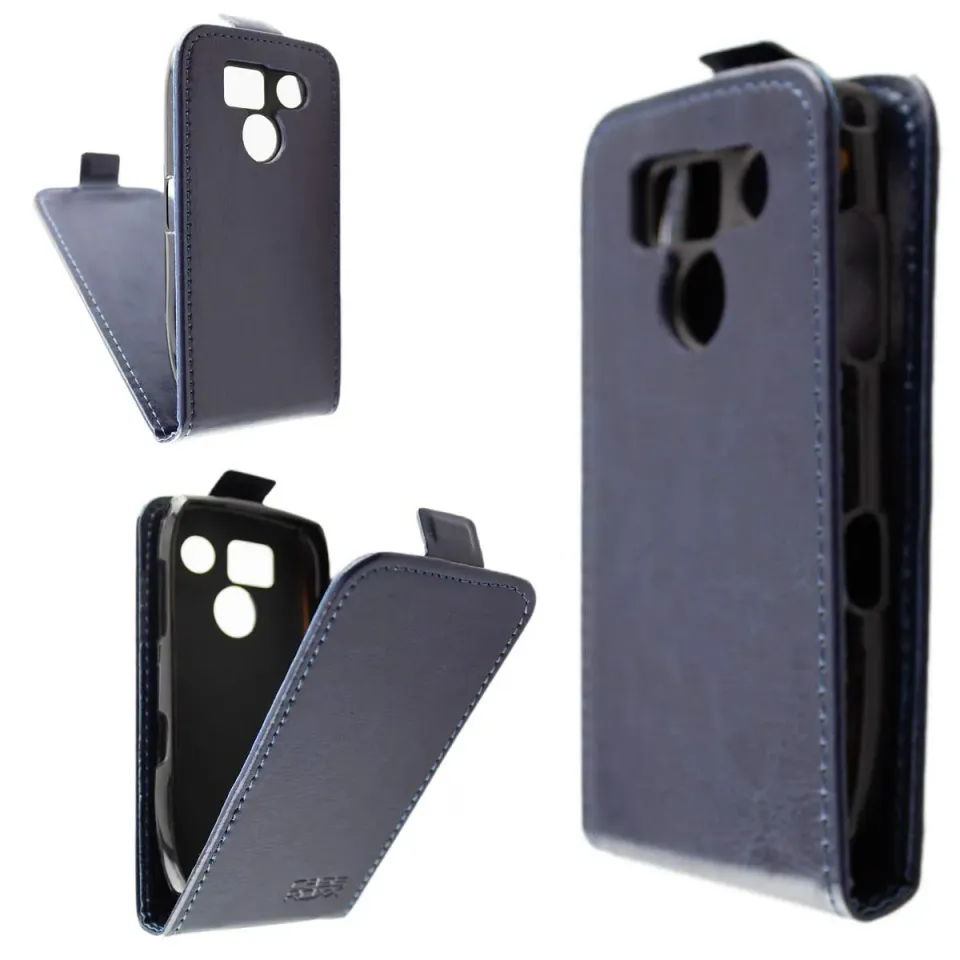 caseroxx Artfone C1 C1+ flip cover pelle azzurra magnete