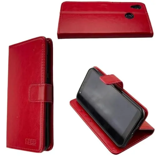 caseroxx Bookstyle Gigaset GS185 custodia a libro rossa pelle