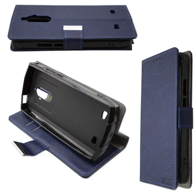 caseroxx Bookstyle custodia Doogee S55 azzurra antiurto
