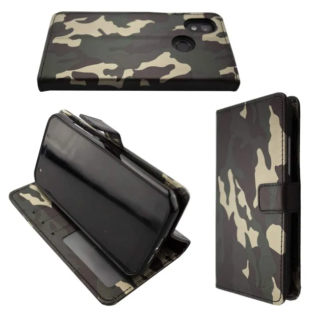 caseroxx Cat S52 cover portafoglio bookstyle mimetica