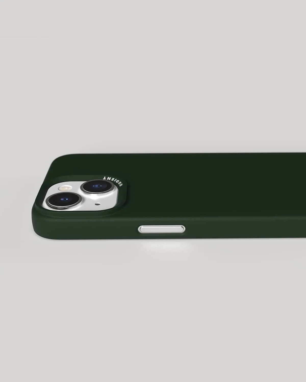 Nudient Thin Case iPhone 15 cover Moss Green senza MagSafe