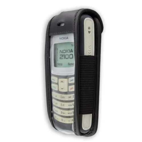 caseroxx custodia con clip Nokia 2100 nero vera pelle