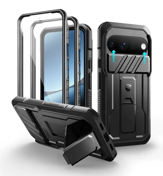 Dexnor Pixel 11 Pro XL cover nera rugged con stand
