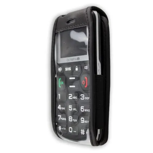 caseroxx Olympia 2204 Bravo custodia cintura pelle nera finestra