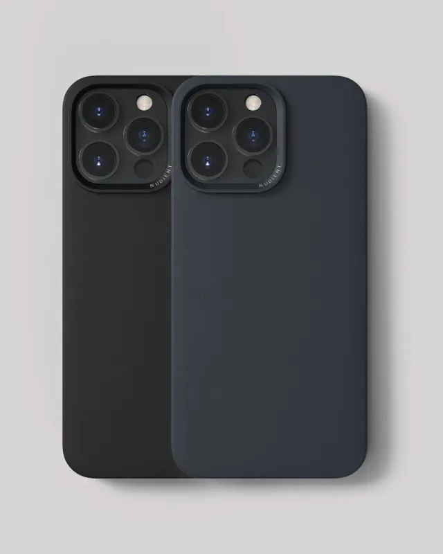Nudient Thin Case custodia iPhone 14 Pro Max 2 pezzi nera ultrasottile
