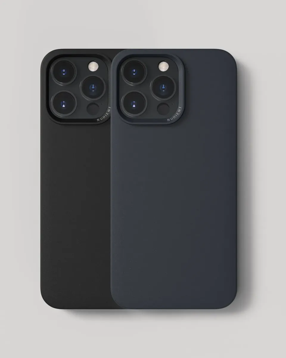 Nudient Thin Case custodia iPhone 14 Pro Max 2 pezzi nera ultrasottile