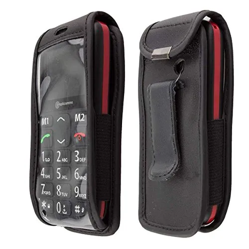 caseroxx Amplicomms PowerTel M6350 tasca pelle nera