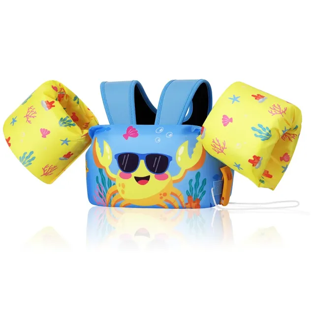 MoKo Gilet da Nuoto Bambini Azzurro Granchio giubbotto 9-22 kg