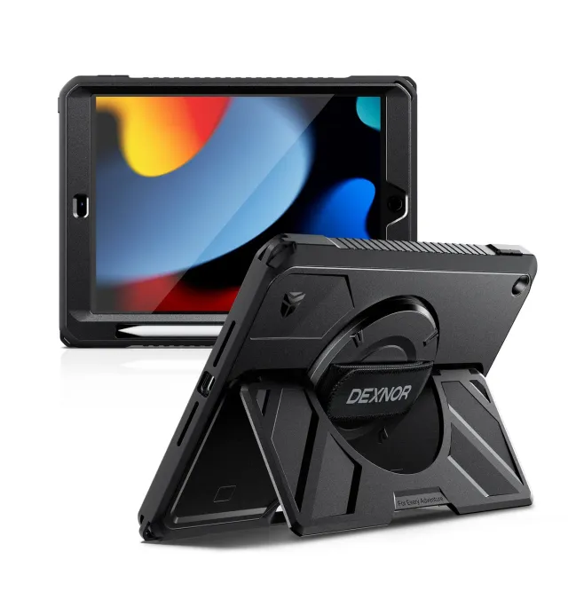 Dexnor Custodia iPad 7 Gen 10.2 Rugged Nera Antishock