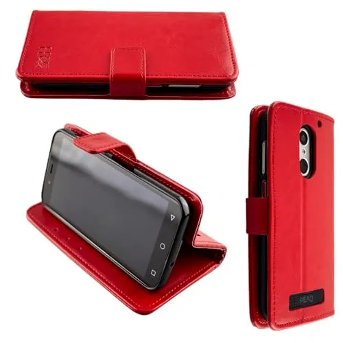 caseroxx Bookstyle custodia PEAQ PSP 400 rossa portafoglio